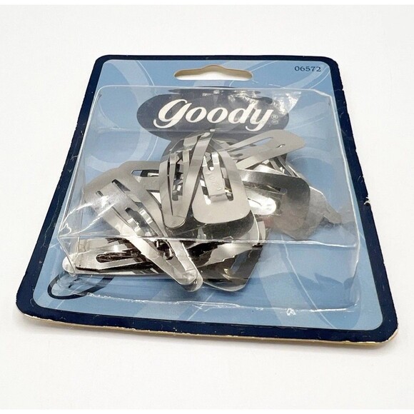 Vintage Goody 2” Hair Snap Contour Clips Barrettes 1999 Metal Chrome 06572 NEW - Picture 4 of 4
